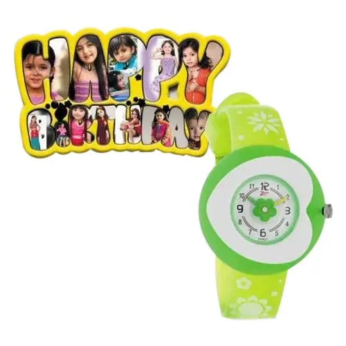 fanciful personalized photo frame n titan zoop watch for kids bday