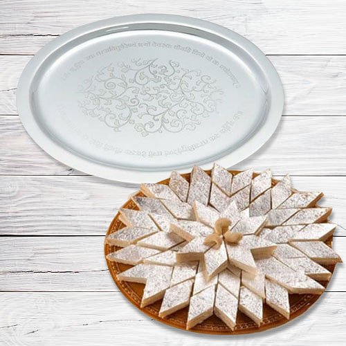 Haldirams Kaju Katli N Silver Thali Haldirams Kaju Katli N Silver Thali
