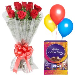 Magical Celebration with Red Roses Bouqu...