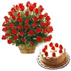 Radiant Roses bunch with mouthwatering B...