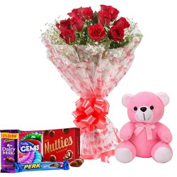 Dutch Red Roses, Huggable 12 inch Teddy ...