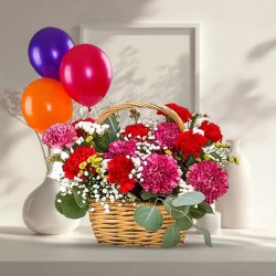 Charming Best Wishes Mixed Carnations Ba...