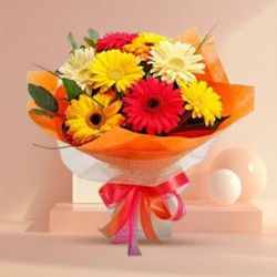 Superb Looking Bouquet of Assorted Gerbe...