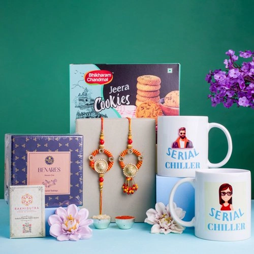 Rakhi Joy  Bhaiya Bhabhi Rakhi with Treats Hamper
