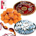 Rakhi Thali, One or More Rakhi, Moti Cho...