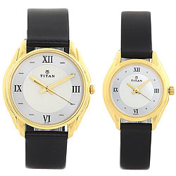 Elegant Round Dial Pair Watch from Titan Elegant Round Dial Pair Watch from Titan