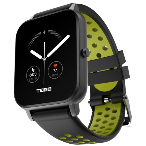 Stunning TAGG Verve Sense Green Black Smartwatch