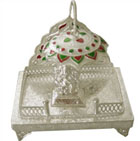 Silver Peetam And Ganesh Idol...